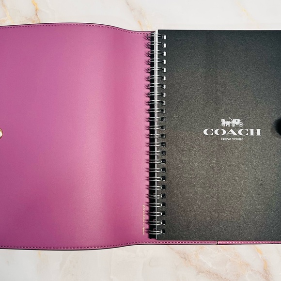 NEW! COACH NOTEBOOK with Floral Print | Lilac Multi - Picture 4 of 7